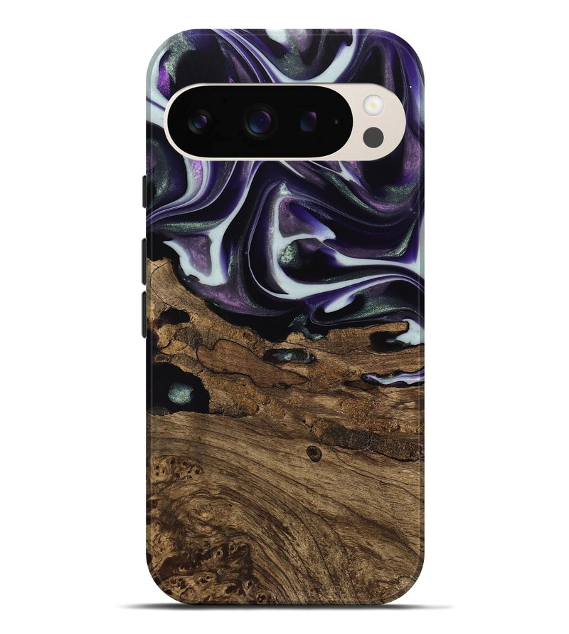 Pixel 9 Pro XL Wood Live Edge Phone Case - Primus (Purple, 741626)