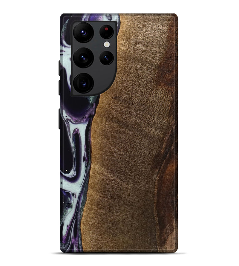 Galaxy S22 Ultra Wood Live Edge Phone Case - Candra (Purple, 741629)