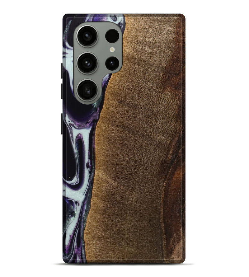 Galaxy S23 Ultra Wood Live Edge Phone Case - Candra (Purple, 741629)