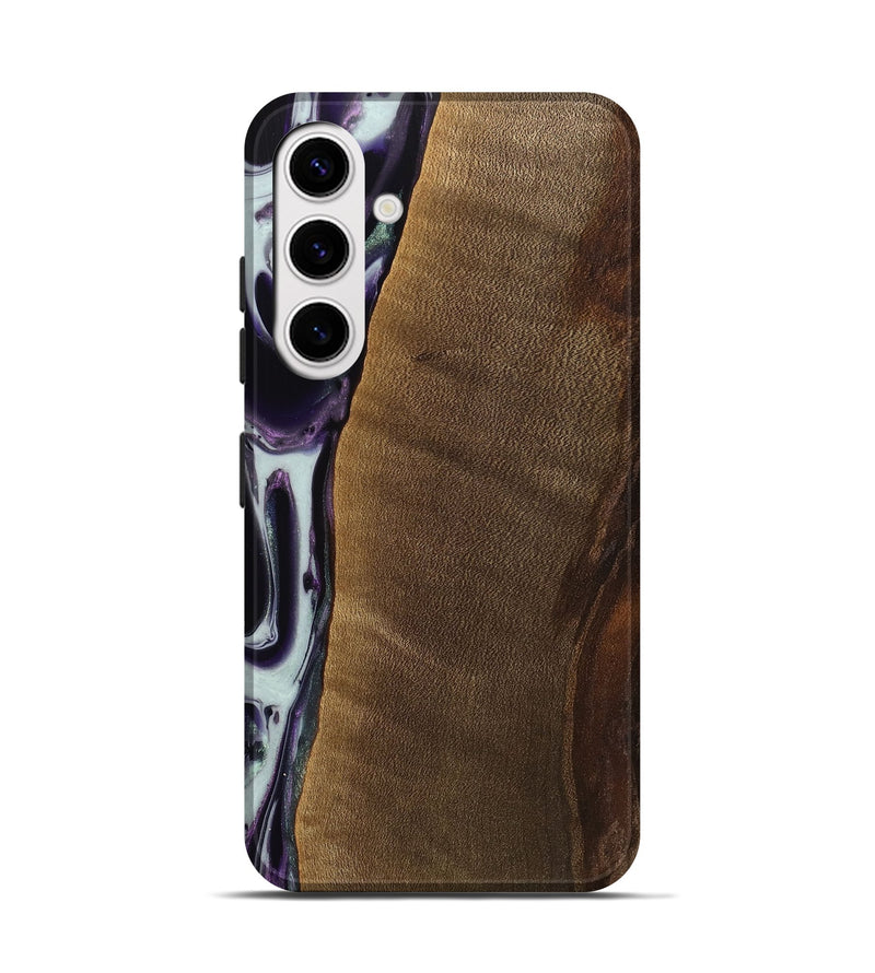 Galaxy S25 Wood Live Edge Phone Case - Candra (Purple, 741629)