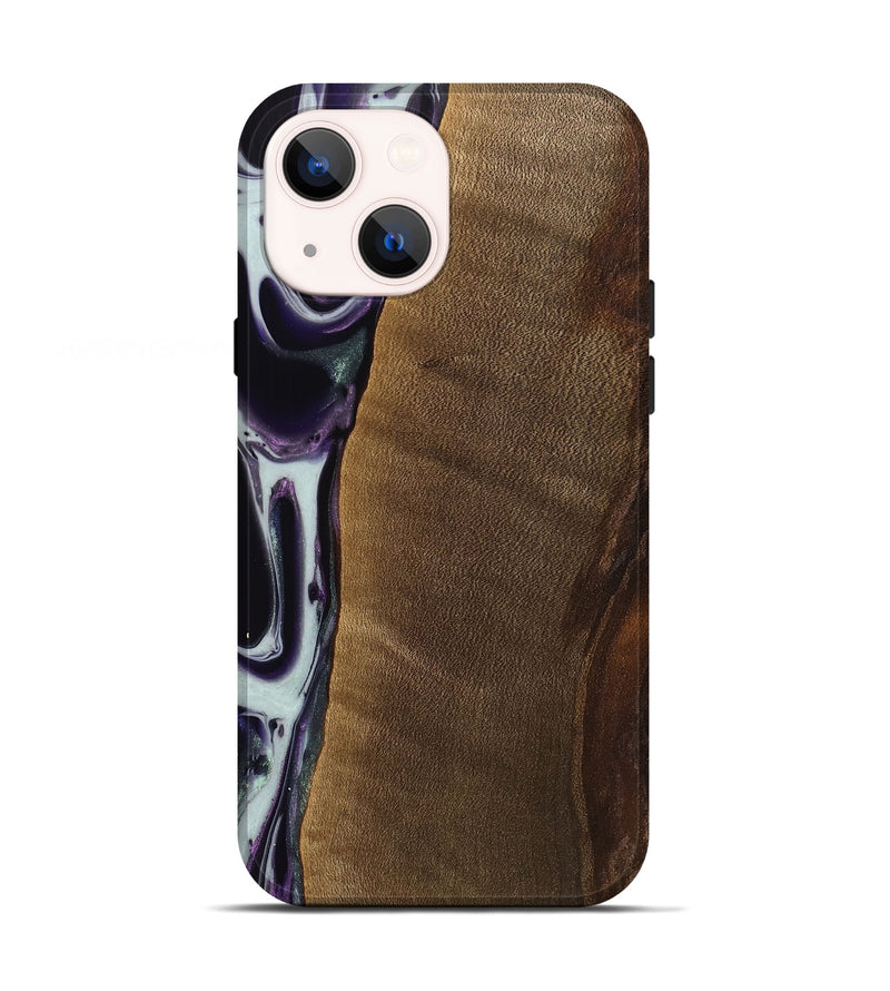 iPhone 13 Wood Live Edge Phone Case - Candra (Purple, 741629)