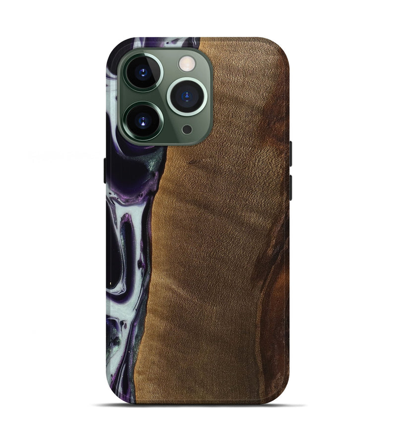 iPhone 13 Pro Wood Live Edge Phone Case - Candra (Purple, 741629)