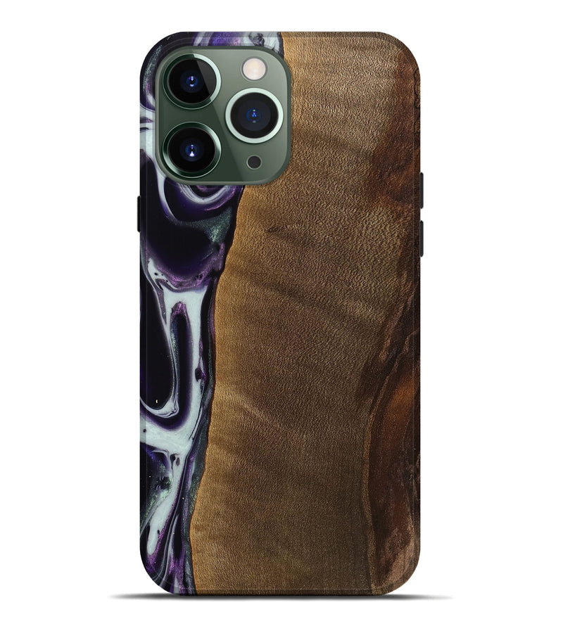 iPhone 13 Pro Max Wood Live Edge Phone Case - Candra (Purple, 741629)