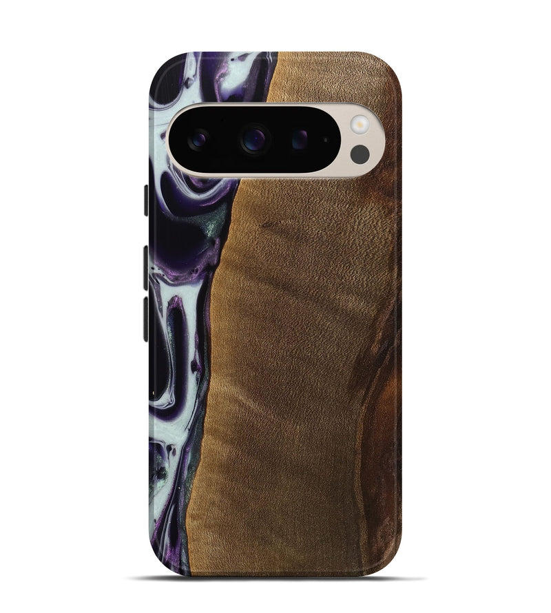 Pixel 9 Wood Live Edge Phone Case - Candra (Purple, 741629)