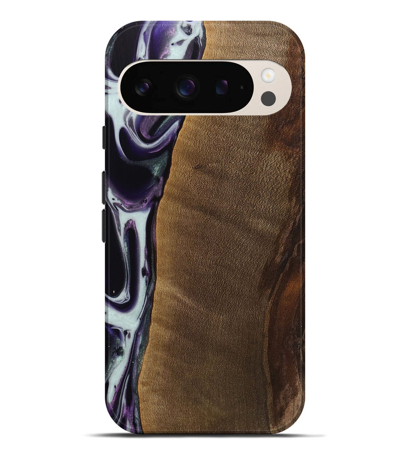 Pixel 9 Pro XL Wood Live Edge Phone Case - Candra (Purple, 741629)