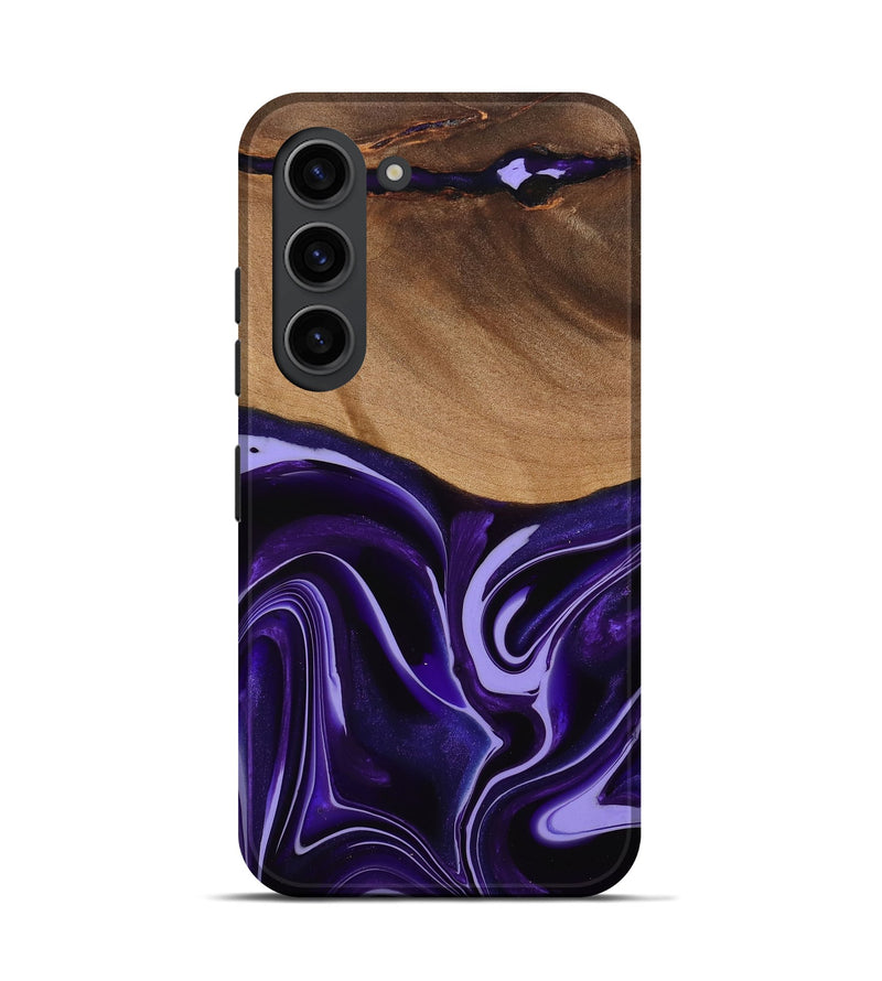 Galaxy S23 Wood Live Edge Phone Case - Sheilah (Purple, 741631)