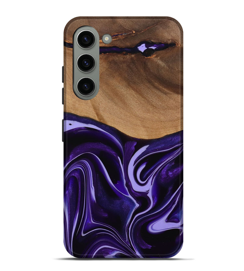 Galaxy S23 Plus Wood Live Edge Phone Case - Sheilah (Purple, 741631)