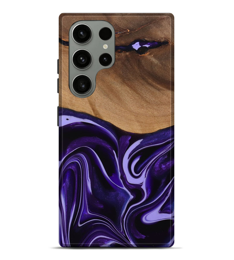 Galaxy S23 Ultra Wood Live Edge Phone Case - Sheilah (Purple, 741631)