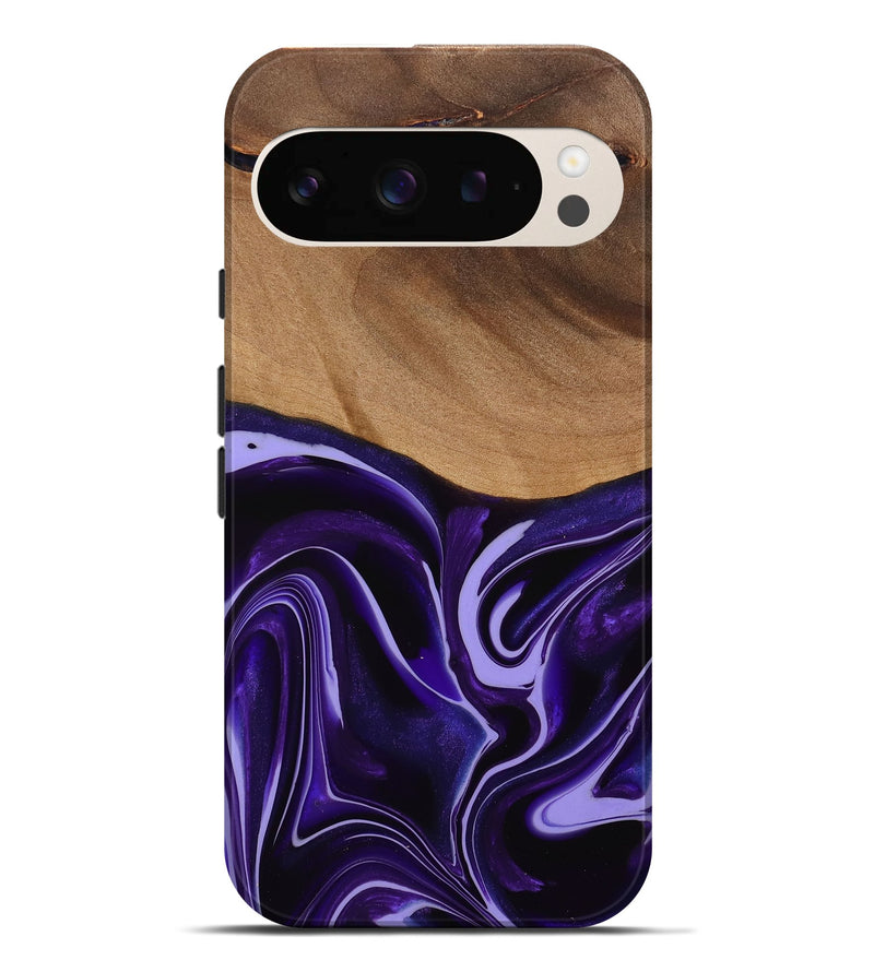 Pixel 9 Pro XL Wood Live Edge Phone Case - Sheilah (Purple, 741631)