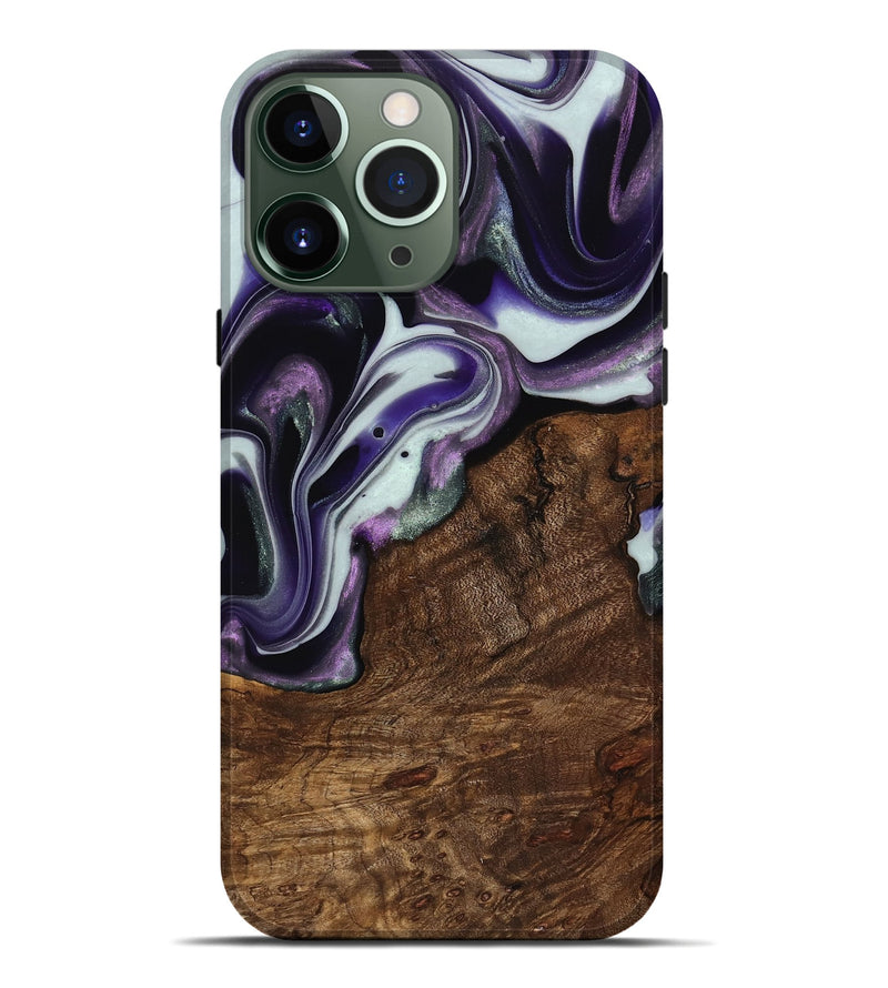 iPhone 13 Pro Max Wood Live Edge Phone Case - Shawna (Purple, 741632)