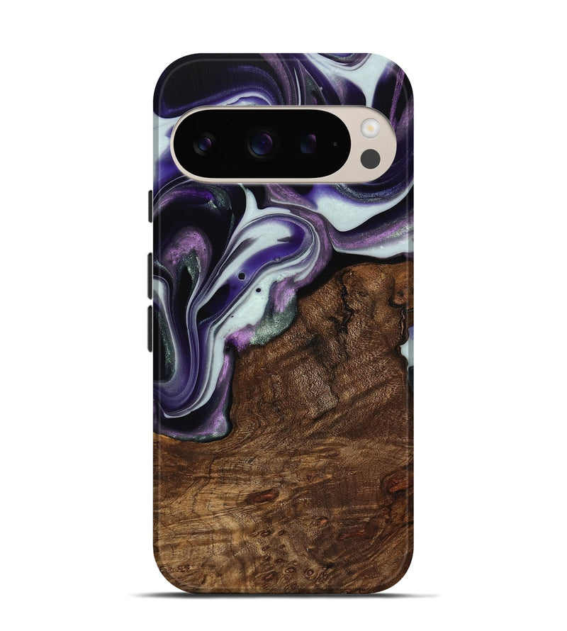 Pixel 9 Pro Wood Live Edge Phone Case - Shawna (Purple, 741632)