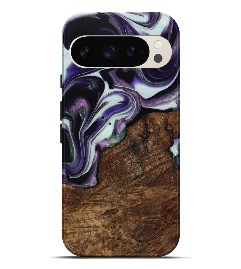 Pixel 9 Pro XL Wood Live Edge Phone Case - Shawna (Purple, 741632)