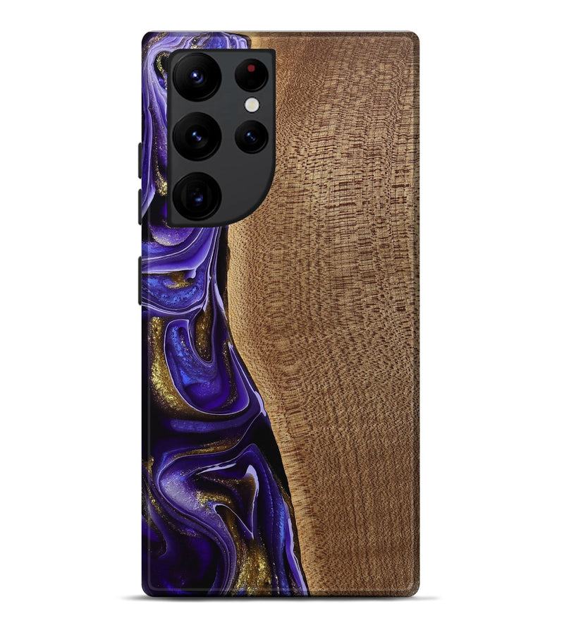 Galaxy S22 Ultra Wood Live Edge Phone Case - Tanhya (Purple, 741633)