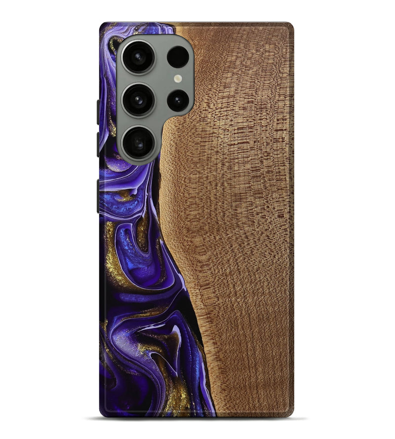 Galaxy S23 Ultra Wood Live Edge Phone Case - Tanhya (Purple, 741633)