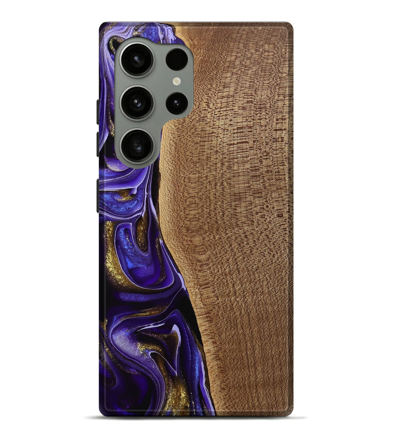 Galaxy S24 Ultra Wood Live Edge Phone Case - Tanhya (Purple, 741633)