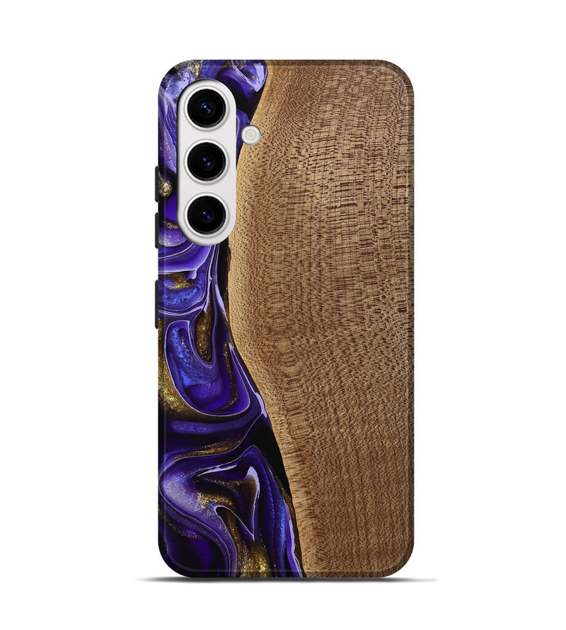 Galaxy S25 Wood Live Edge Phone Case - Tanhya (Purple, 741633)