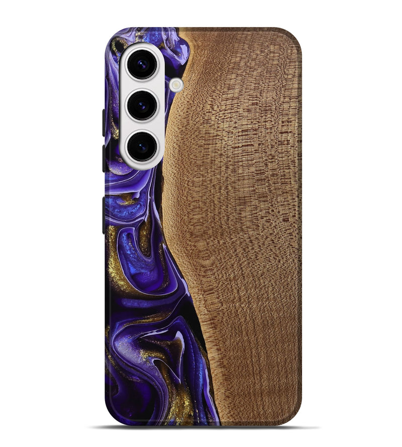 Galaxy S25 Plus Wood Live Edge Phone Case - Tanhya (Purple, 741633)