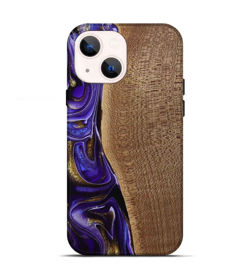 iPhone 13 Wood Live Edge Phone Case - Tanhya (Purple, 741633)