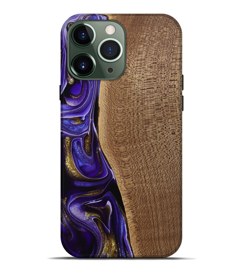 iPhone 13 Pro Max Wood Live Edge Phone Case - Tanhya (Purple, 741633)