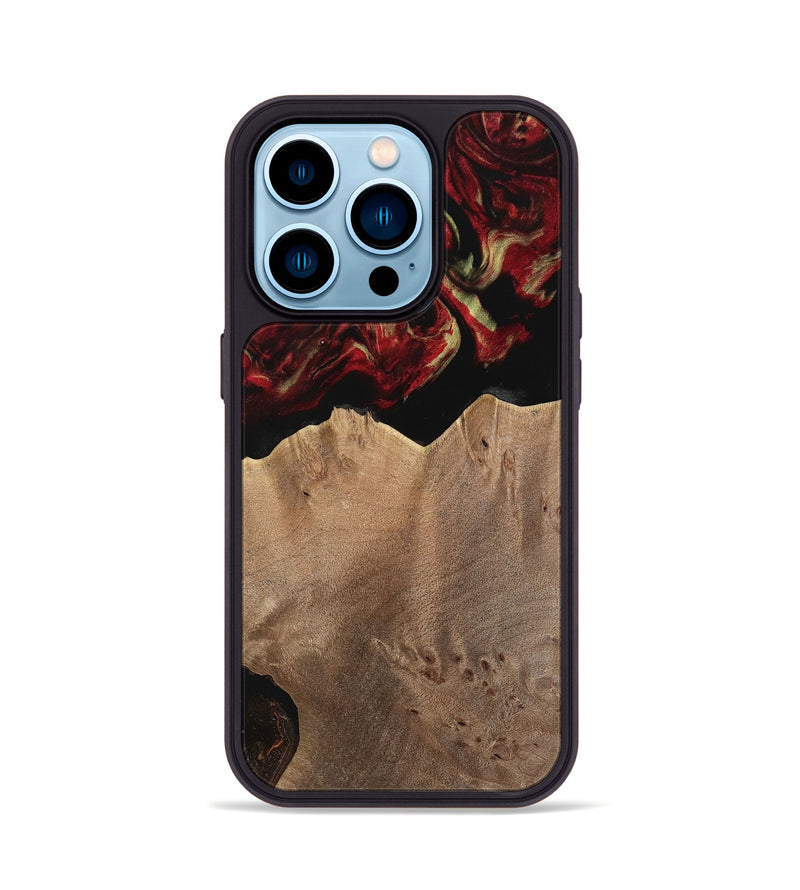 iPhone 14 Pro Wood Phone Case - Neena (Red, 741638)