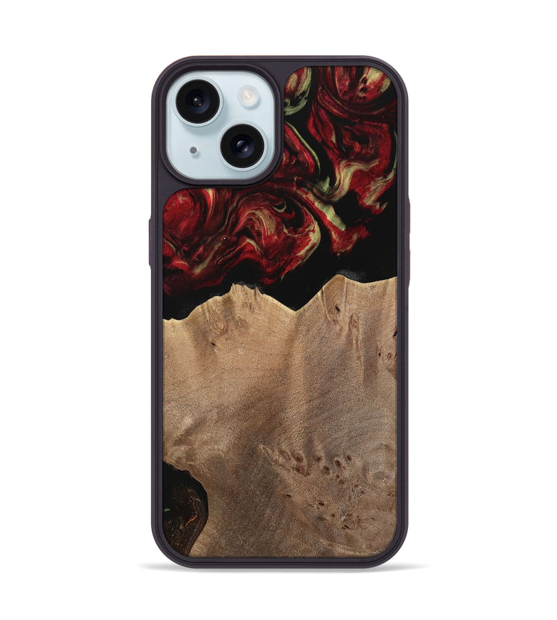 iPhone 15 Wood Phone Case - Neena (Red, 741638)