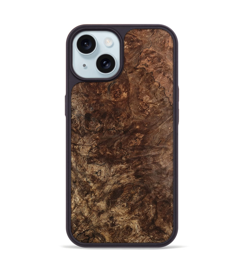 iPhone 15 Wood Phone Case - Metha (Wood Burl, 741640)