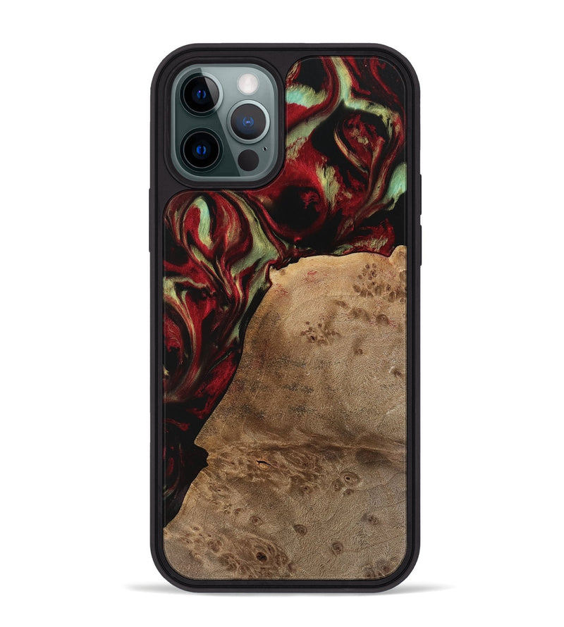 iPhone 12 Pro Max Wood Phone Case - Merrill (Red, 741641)