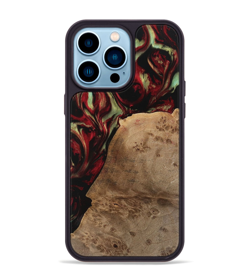 iPhone 14 Pro Max Wood Phone Case - Merrill (Red, 741641)