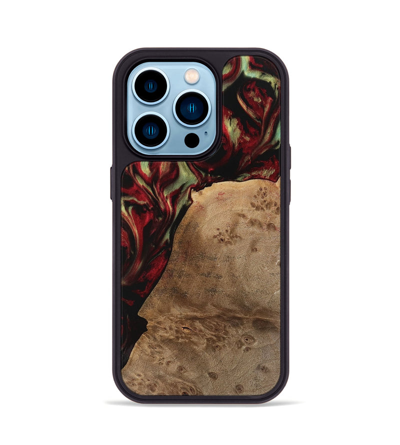 iPhone 14 Pro Wood Phone Case - Merrill (Red, 741641)