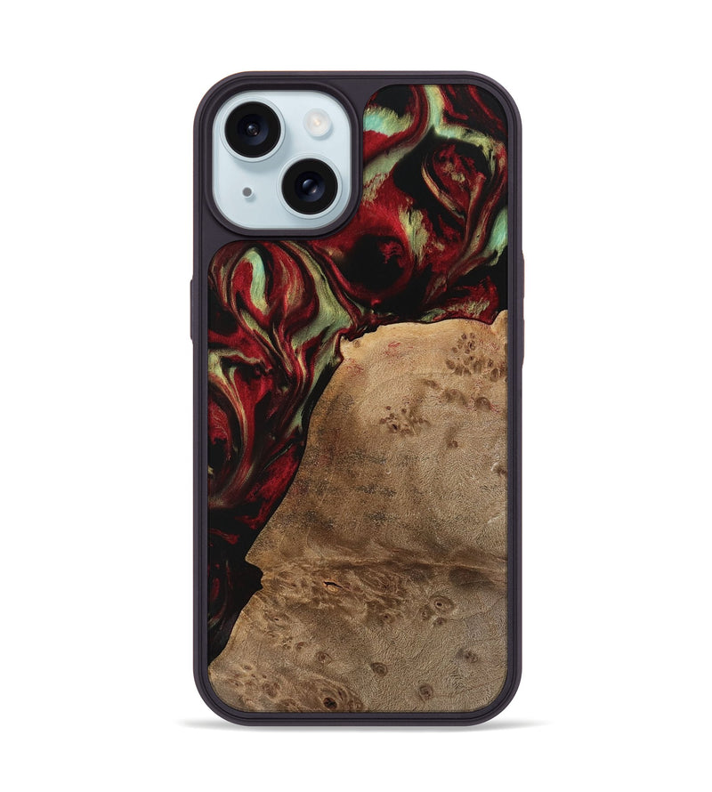 iPhone 15 Wood Phone Case - Merrill (Red, 741641)