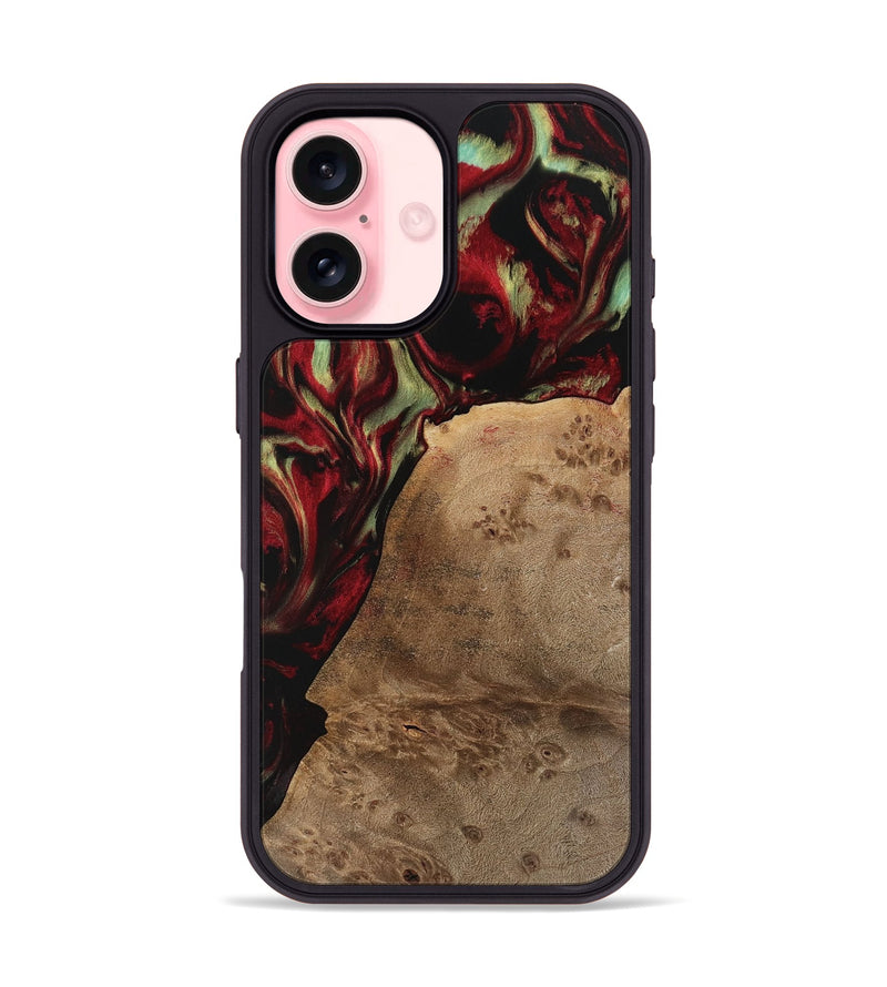 iPhone 16 Wood Phone Case - Merrill (Red, 741641)