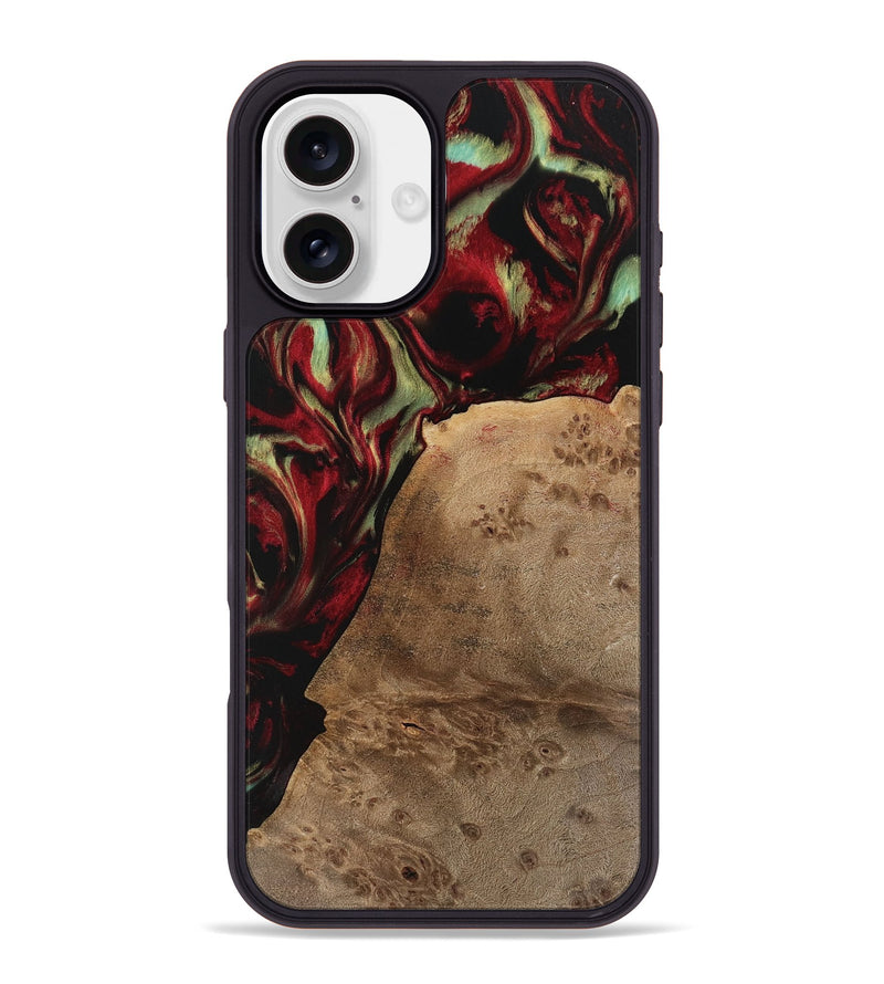 iPhone 16 Plus Wood Phone Case - Merrill (Red, 741641)