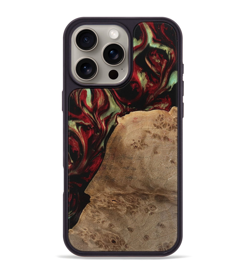 iPhone 16 Pro Max Wood Phone Case - Merrill (Red, 741641)