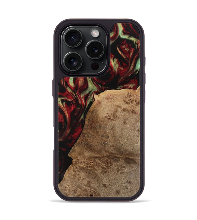 iPhone 16 Pro Wood Phone Case - Merrill (Red, 741641)