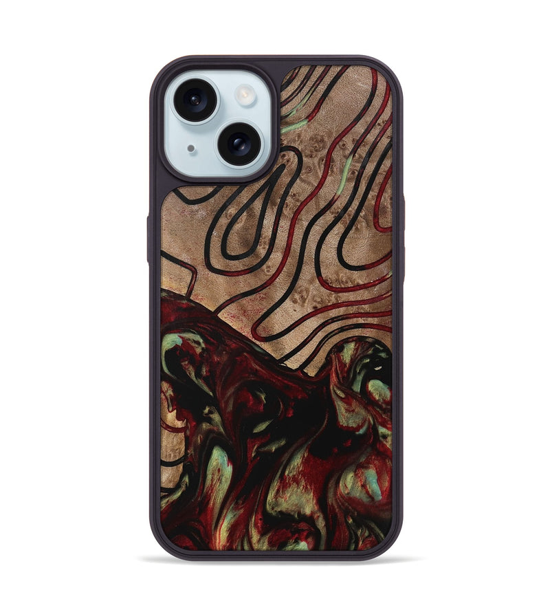 iPhone 15 Wood Phone Case - Kedah (Pattern, 741642)