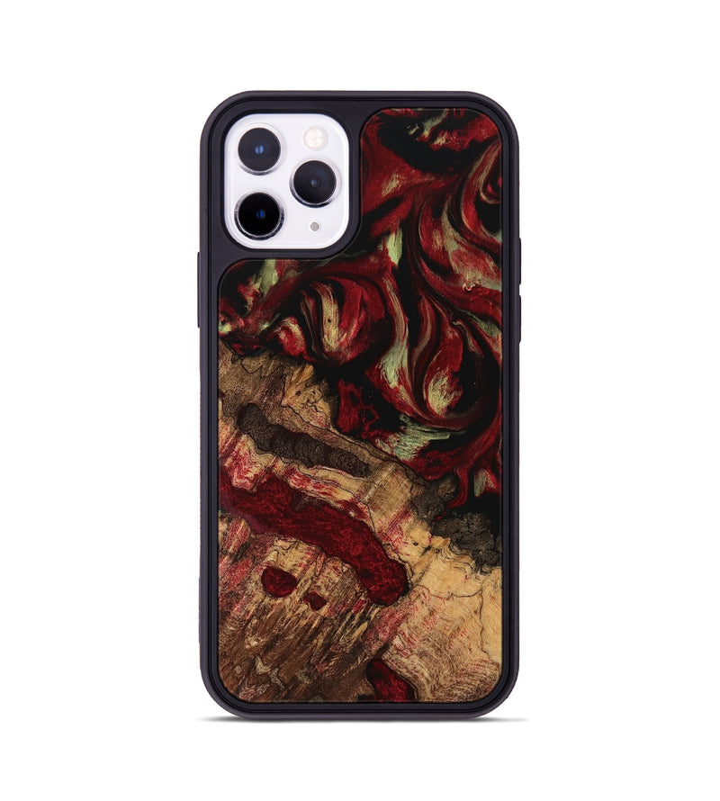 iPhone 11 Pro Wood Phone Case - Alvinia (Red, 741645)