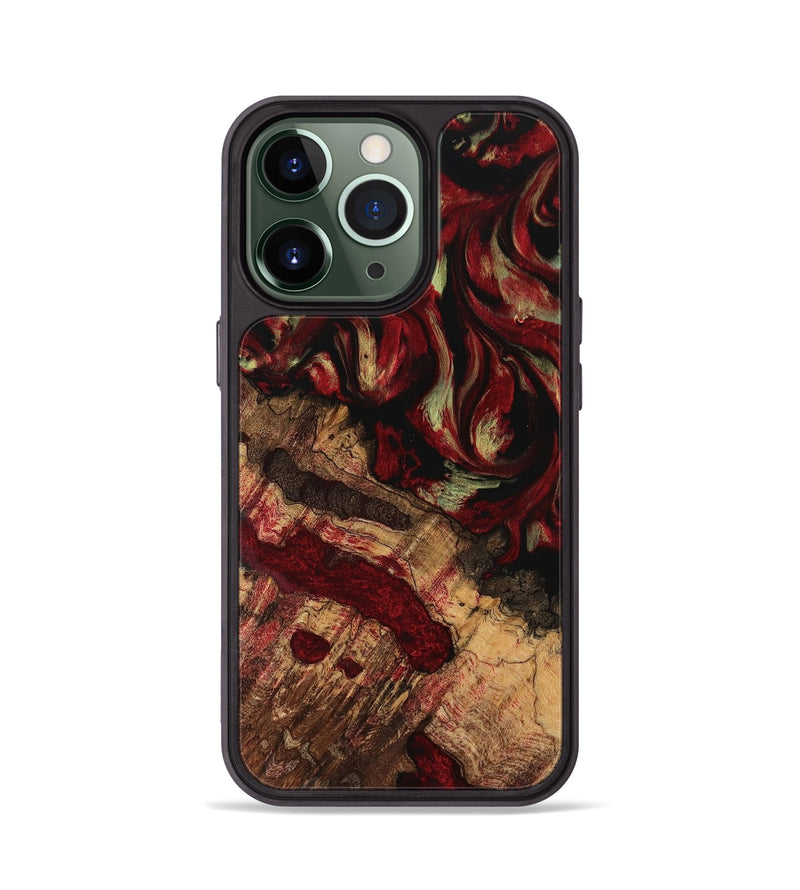 iPhone 13 Pro Wood Phone Case - Alvinia (Red, 741645)