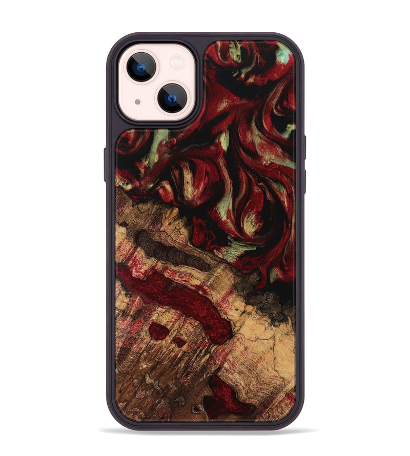 iPhone 14 Plus Wood Phone Case - Alvinia (Red, 741645)