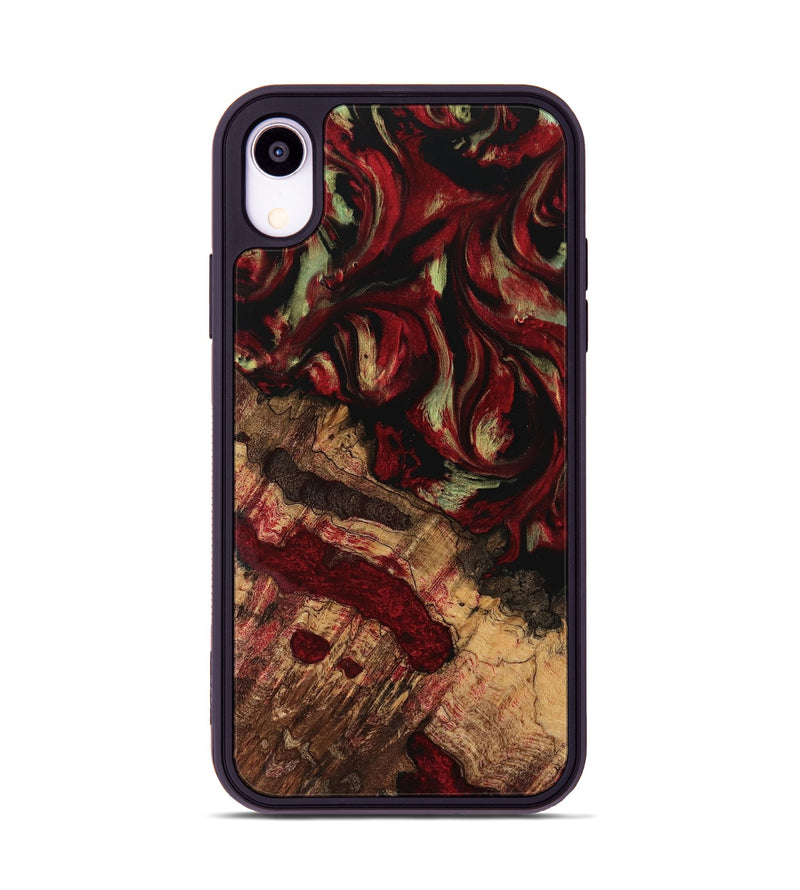 iPhone Xr Wood Phone Case - Alvinia (Red, 741645)