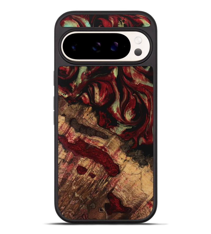 Pixel 9 Pro XL Wood Phone Case - Alvinia (Red, 741645)