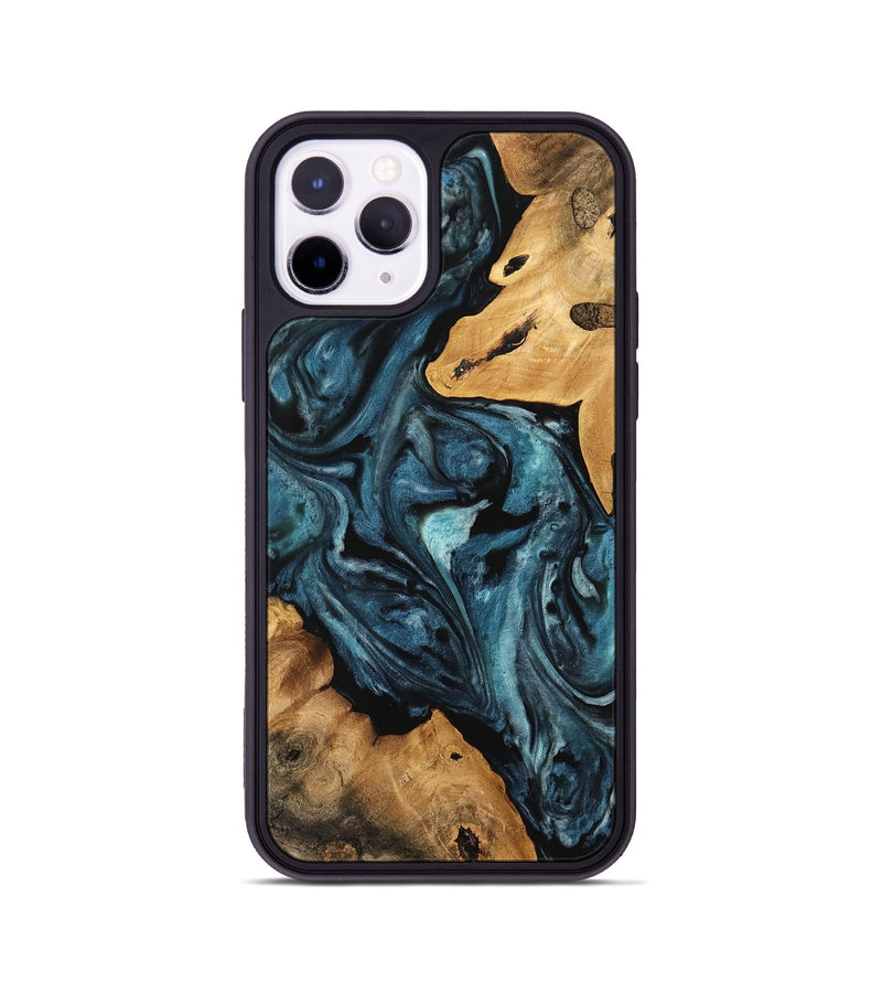 iPhone 11 Pro Wood Phone Case - Roena (Blue, 741647)