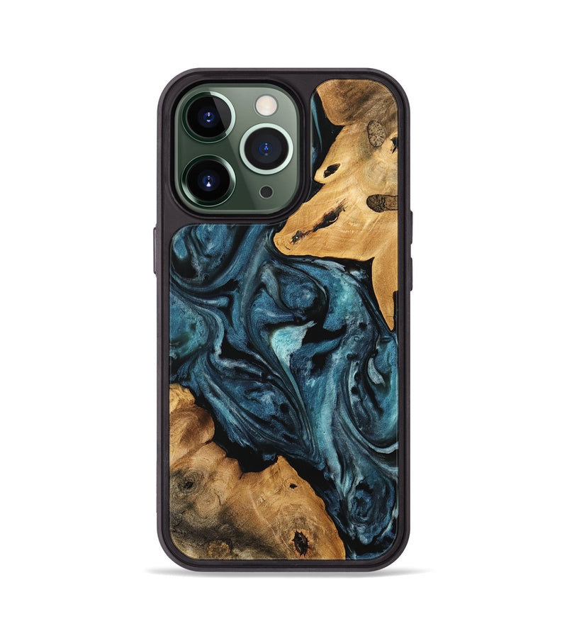 iPhone 13 Pro Wood Phone Case - Roena (Blue, 741647)