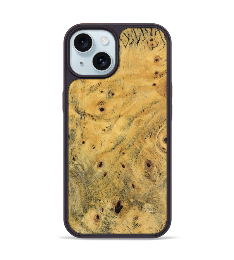 iPhone 15 Wood Phone Case - Saibal (Wood Burl, 741686)