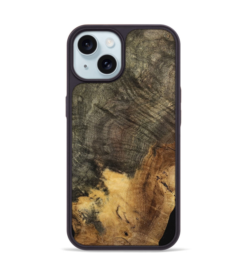 iPhone 15 Wood Phone Case - Merritt (Wood Burl, 741687)