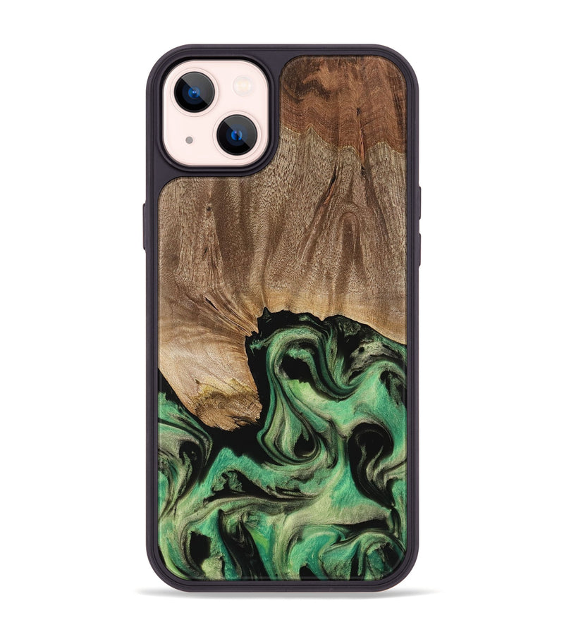 iPhone 14 Plus Wood Phone Case - Adele (Green, 741700)