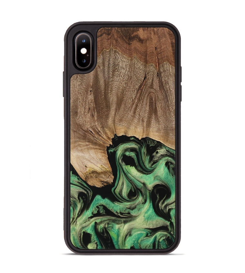 iPhone Xs Max Wood Phone Case - Adele (Green, 741700)