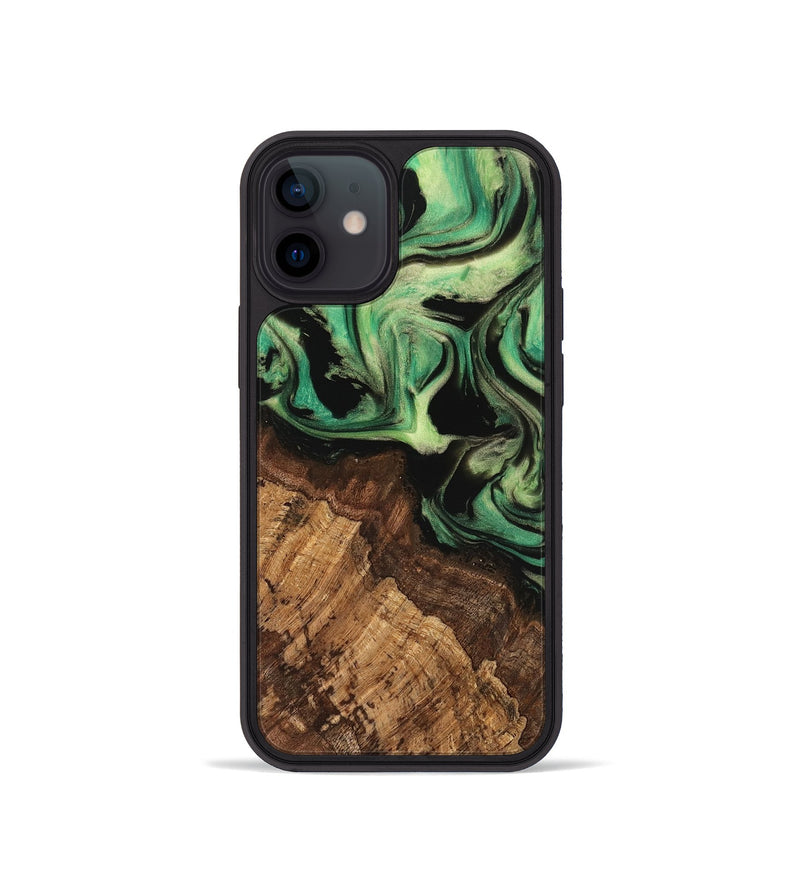 iPhone 12 mini Wood Phone Case - Kaeden (Green, 741728)