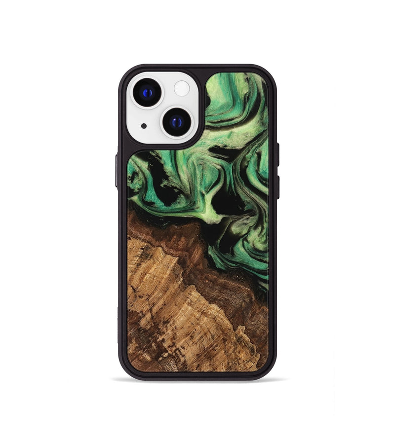 iPhone 13 mini Wood Phone Case - Kaeden (Green, 741728)