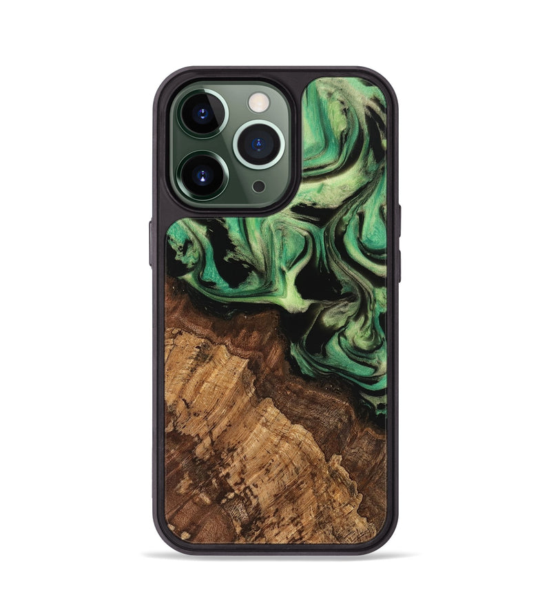 iPhone 13 Pro Wood Phone Case - Kaeden (Green, 741728)