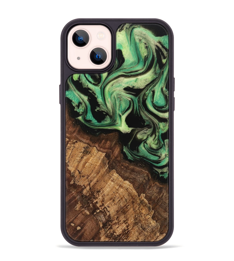 iPhone 14 Plus Wood Phone Case - Kaeden (Green, 741728)